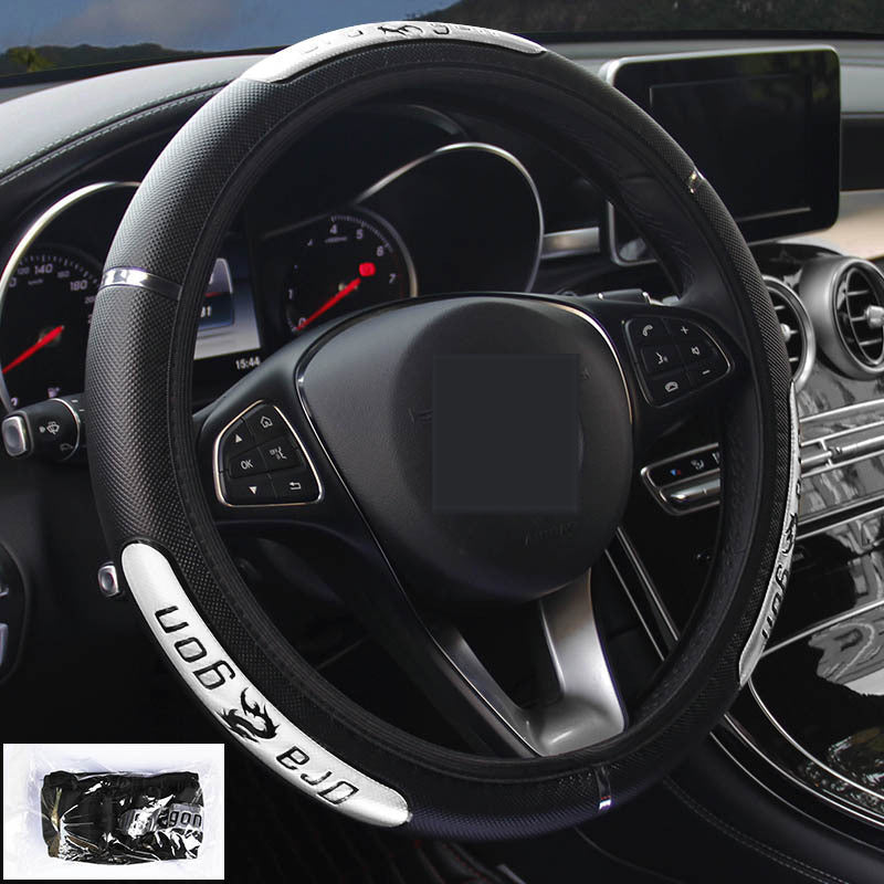 Reflective Longteng leather car steering wheel cover