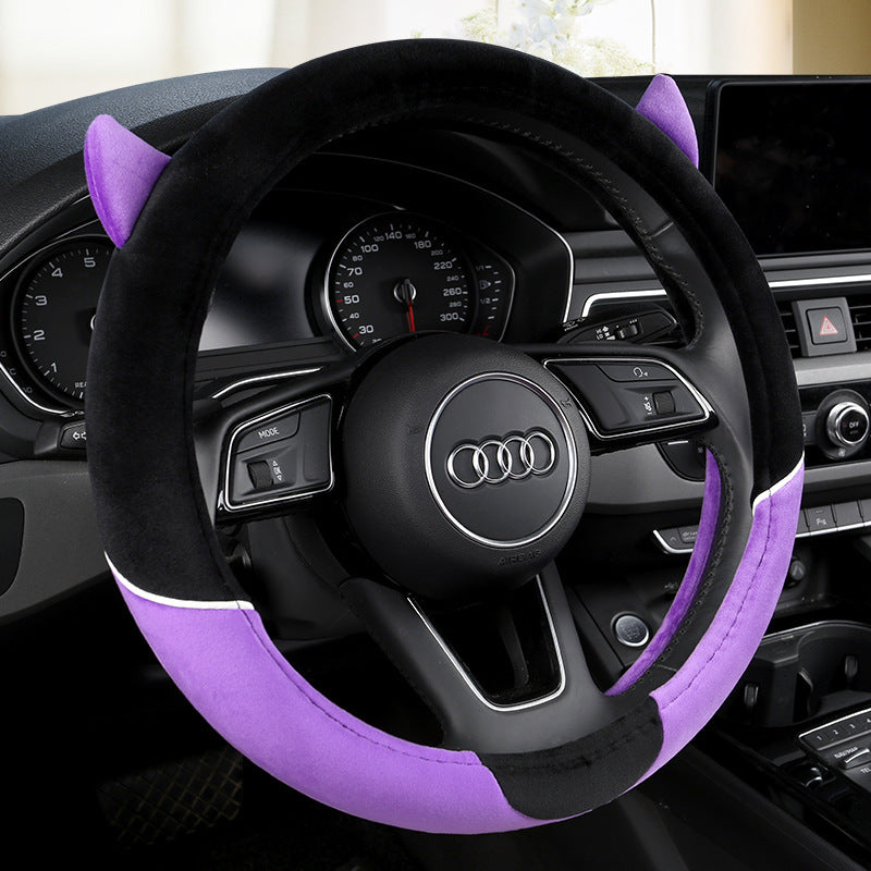 Car Steering Wheel Cover Cartoon Cute Gloves